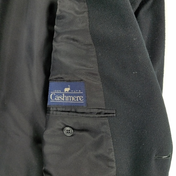 Bill Blass Cashmere Jacket Black Sport Coat Blazer 3-Button Ventless Men’s 42R - Picture 5 of 8
